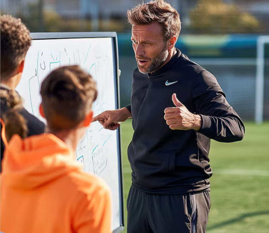 Athlete visualizing victory